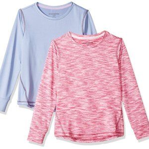 Essentials Big Girls 2-Pack Long-Sleeve Active Tee
